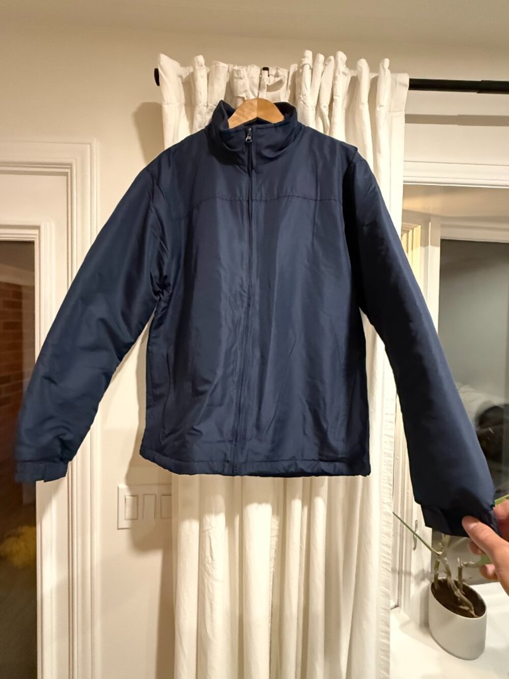 Tri Mountain 8800 Mountaineer Men's Navy Fleece Lined Bomber Jacket